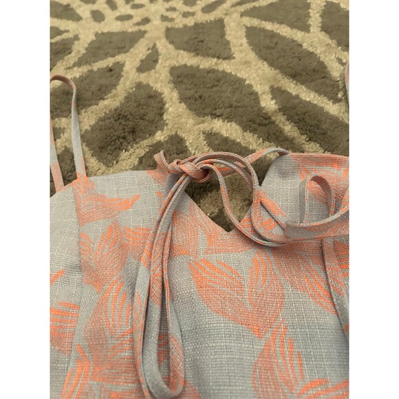 JOA Blue and Coral Butterfly Print Dress - Picture 3 of 4